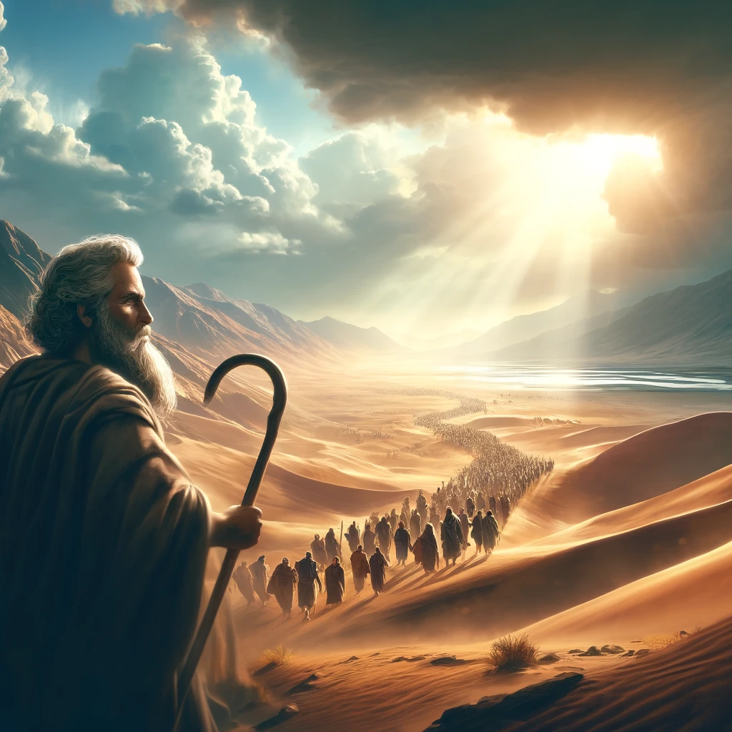 Moses leading his people