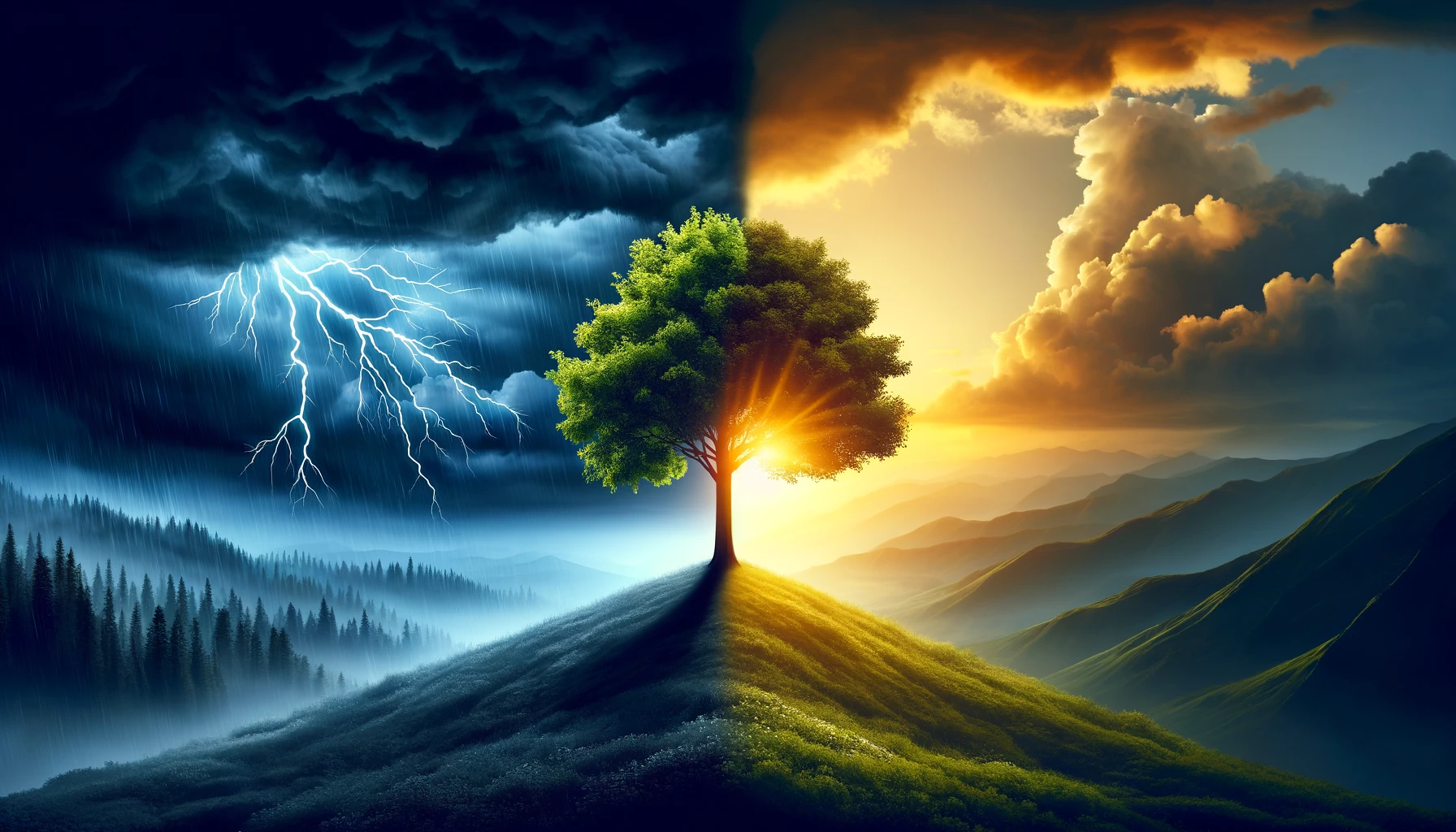 An image of sunshine after a storm
