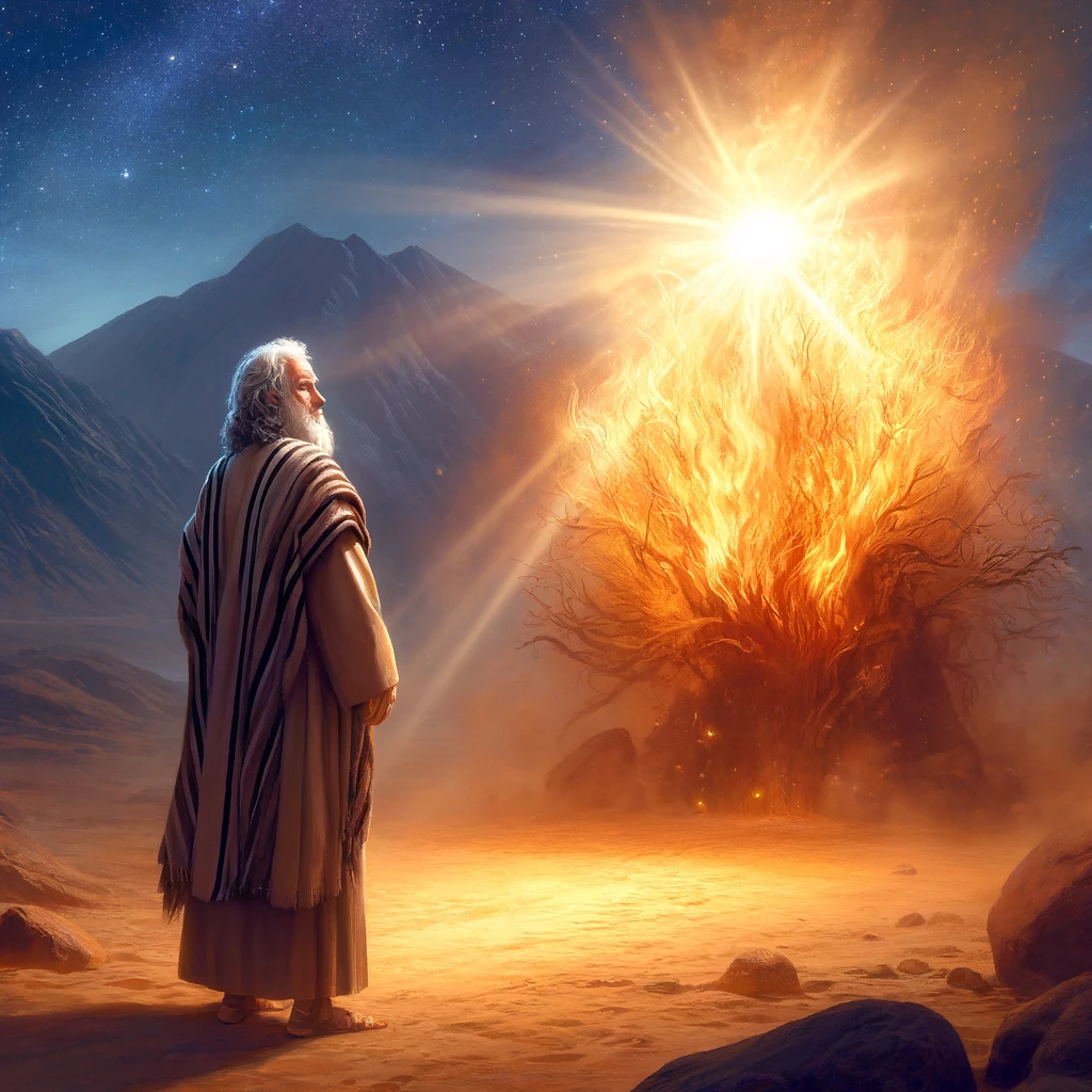 Moses with the burning Bush