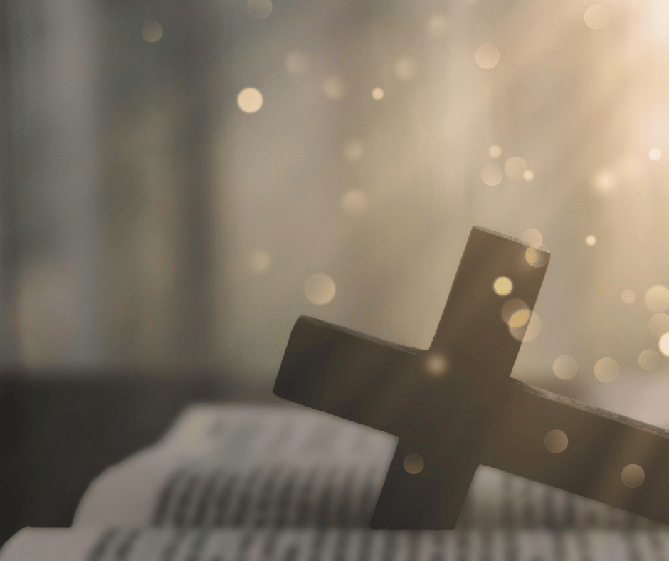 a Bible and a cross