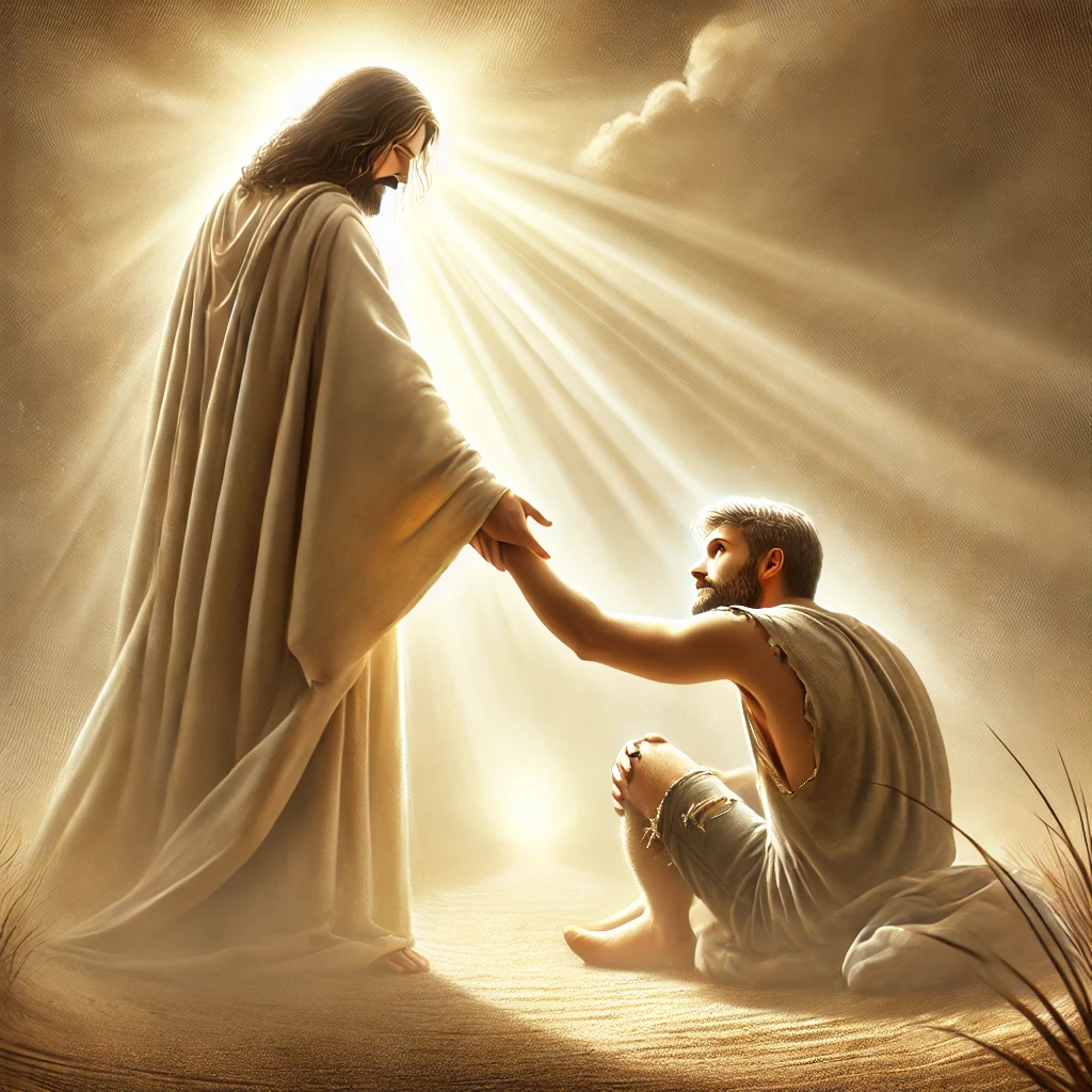 Jesus showing love